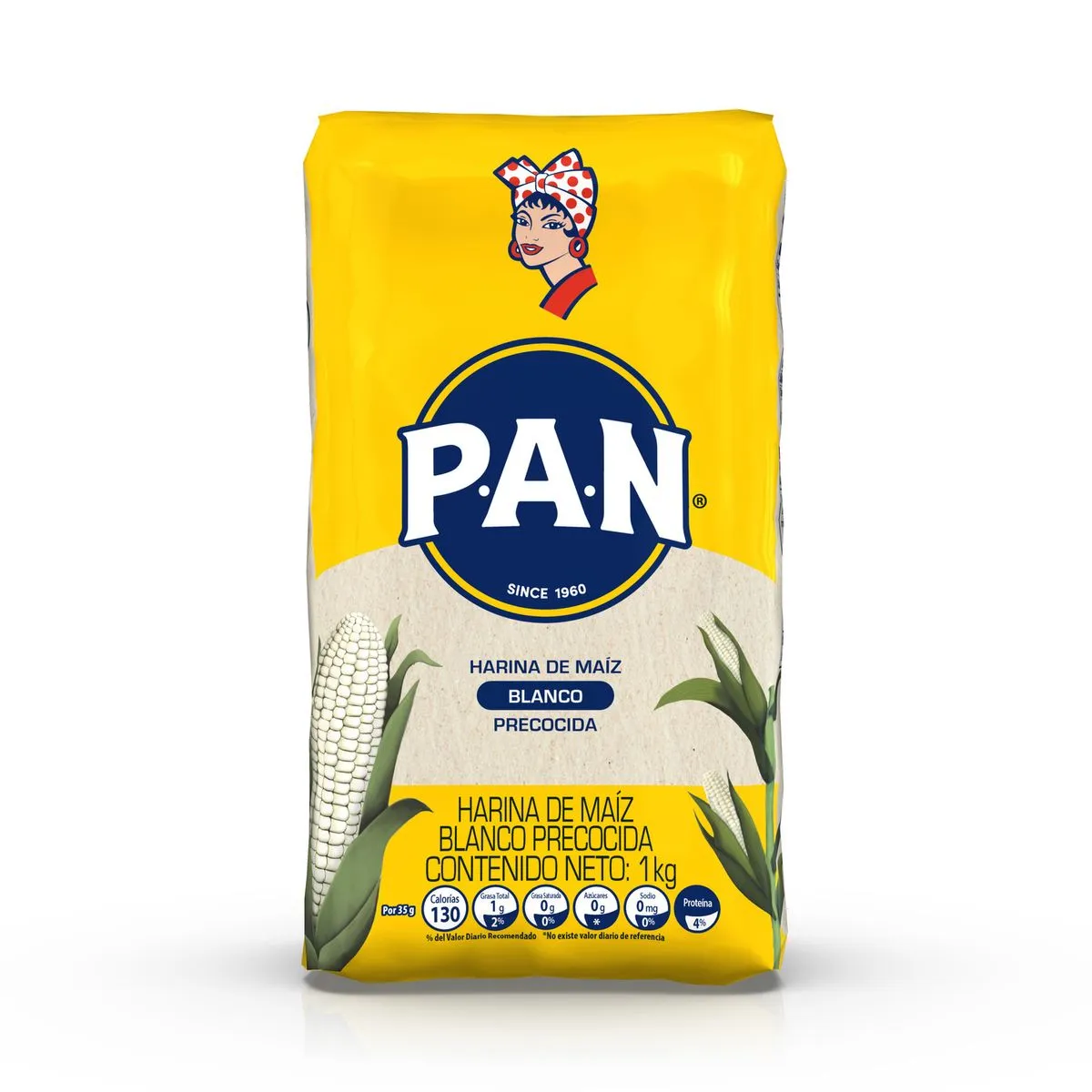 Harina Pan de Maíz Blanco 1 Kg